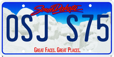 SD license plate 0SJS75