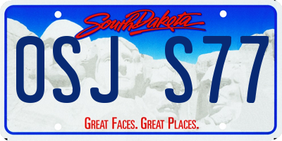 SD license plate 0SJS77