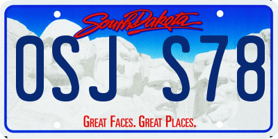 SD license plate 0SJS78