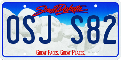 SD license plate 0SJS82