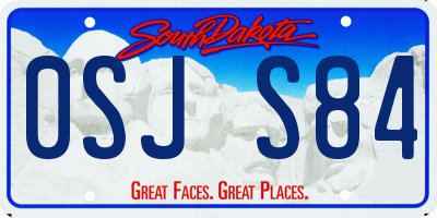 SD license plate 0SJS84