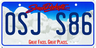 SD license plate 0SJS86