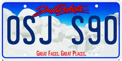 SD license plate 0SJS90