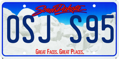 SD license plate 0SJS95