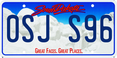 SD license plate 0SJS96
