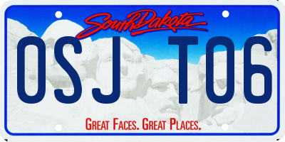 SD license plate 0SJT06