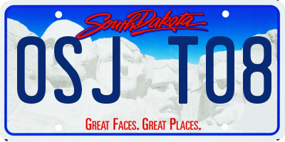 SD license plate 0SJT08
