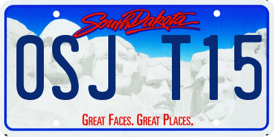 SD license plate 0SJT15