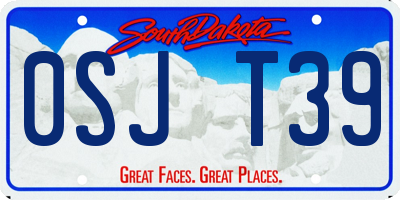 SD license plate 0SJT39