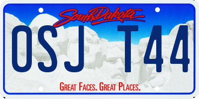 SD license plate 0SJT44