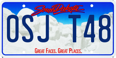 SD license plate 0SJT48