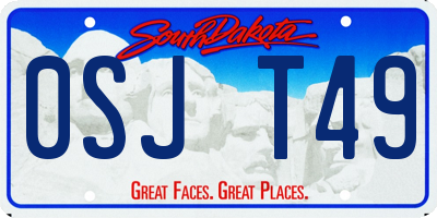 SD license plate 0SJT49