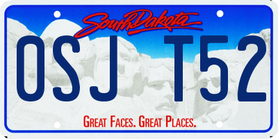 SD license plate 0SJT52