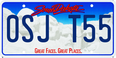 SD license plate 0SJT55