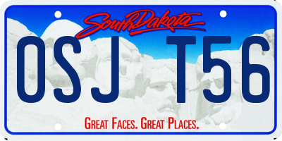 SD license plate 0SJT56