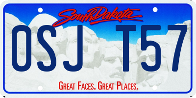 SD license plate 0SJT57