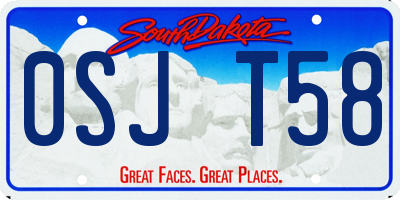 SD license plate 0SJT58