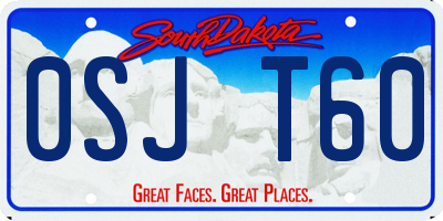 SD license plate 0SJT60