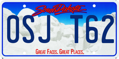 SD license plate 0SJT62
