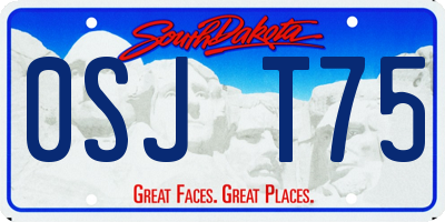 SD license plate 0SJT75