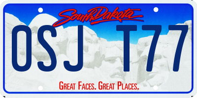 SD license plate 0SJT77