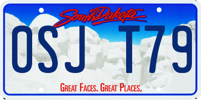 SD license plate 0SJT79