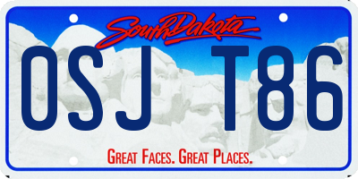 SD license plate 0SJT86