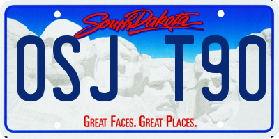 SD license plate 0SJT90