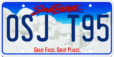 SD license plate 0SJT95