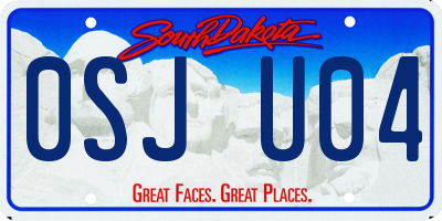 SD license plate 0SJU04