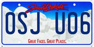 SD license plate 0SJU06