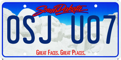 SD license plate 0SJU07