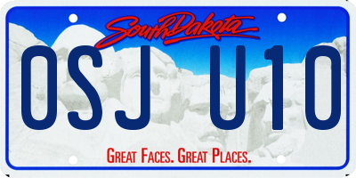 SD license plate 0SJU10