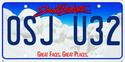 SD license plate 0SJU32