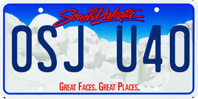 SD license plate 0SJU40