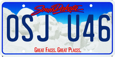 SD license plate 0SJU46