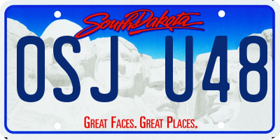 SD license plate 0SJU48