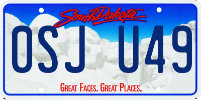 SD license plate 0SJU49