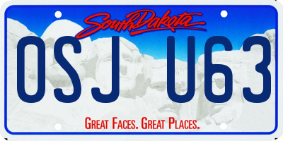 SD license plate 0SJU63