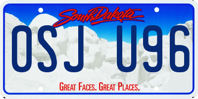 SD license plate 0SJU96