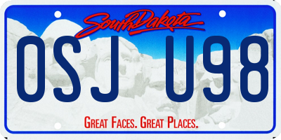 SD license plate 0SJU98