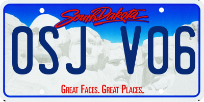 SD license plate 0SJV06
