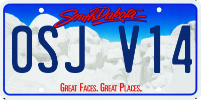 SD license plate 0SJV14