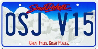SD license plate 0SJV15