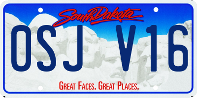 SD license plate 0SJV16