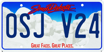 SD license plate 0SJV24