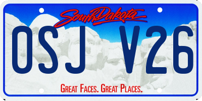 SD license plate 0SJV26