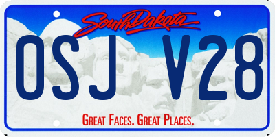 SD license plate 0SJV28