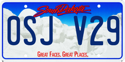 SD license plate 0SJV29