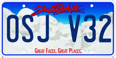 SD license plate 0SJV32